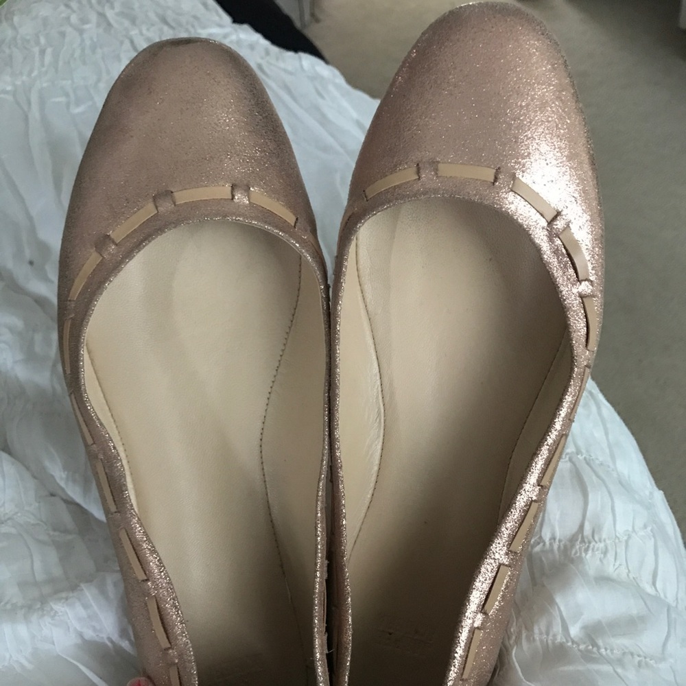 Anthropologie Rose Gold Flats